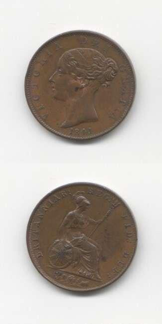 1841 Victoria AEF Halfpenny