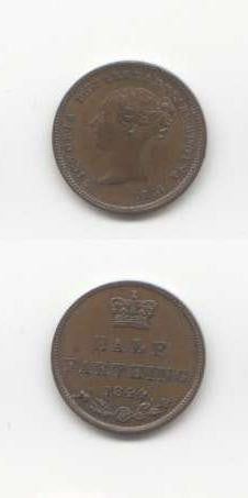 1844 Victoria GEF Farthing