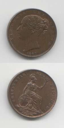 1841 Victoria UNC Farthing