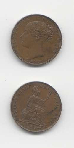 1849 Victoria GEF Farthing