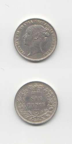 1877 Victoria AEF Sixpence