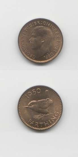 1950 George 6 BU Farthing