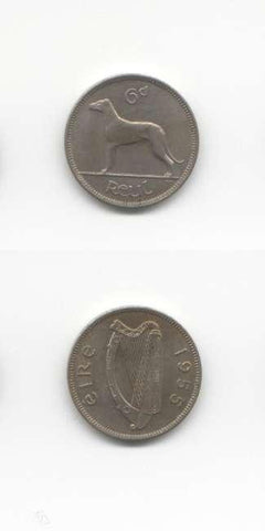 1955 Sixpence BU World Coins Ireland