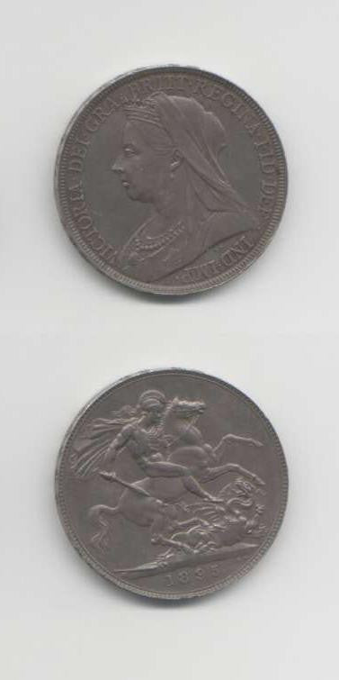 1895 Victoria AUNC English Crown
