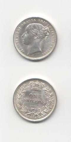 1875 Victoria UNC Shilling