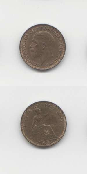 1930 George 5 EF Farthing