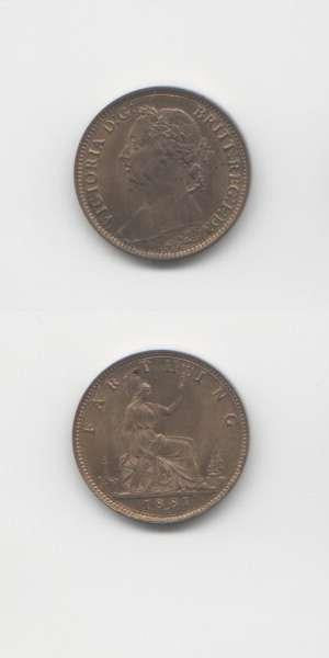 1881 Victoria UNC Farthing