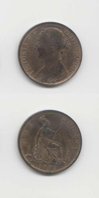 1882 Victoria UNC Penny