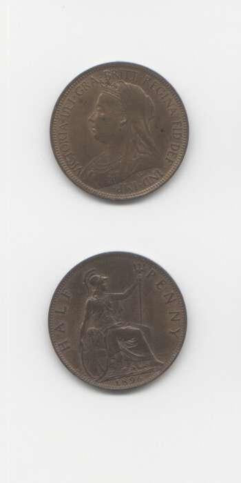 1896 Victoria UNC Halfpenny