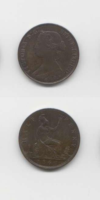 1861 Victoria GEF Halfpenny