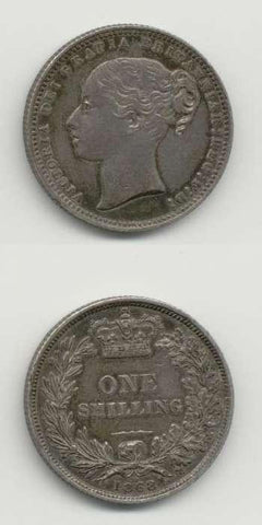 1868 Victoria EF Shilling