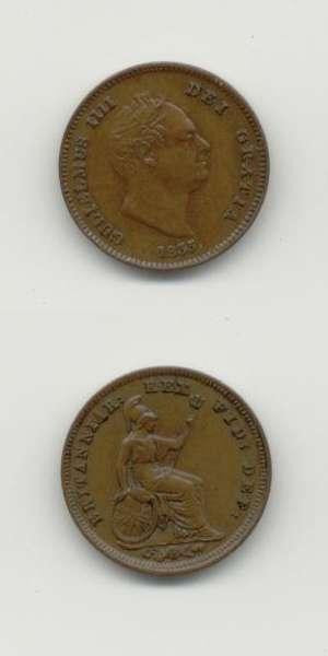 1835 William 4 UNC Farthing