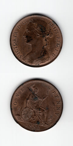 1882 H Victoria  Penny UNC