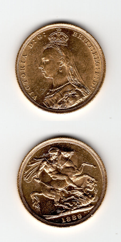 1889 S Jubilee Head Sovereign EF/GEF