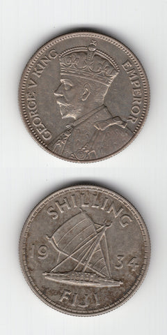 1934 Fiji Shilling AUNC