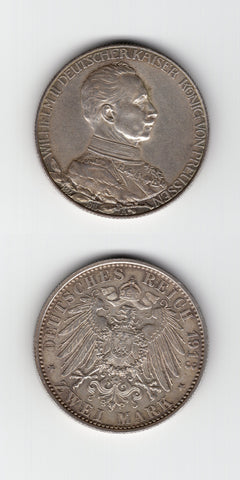 1913 A Prussia 2 Mark AUNC