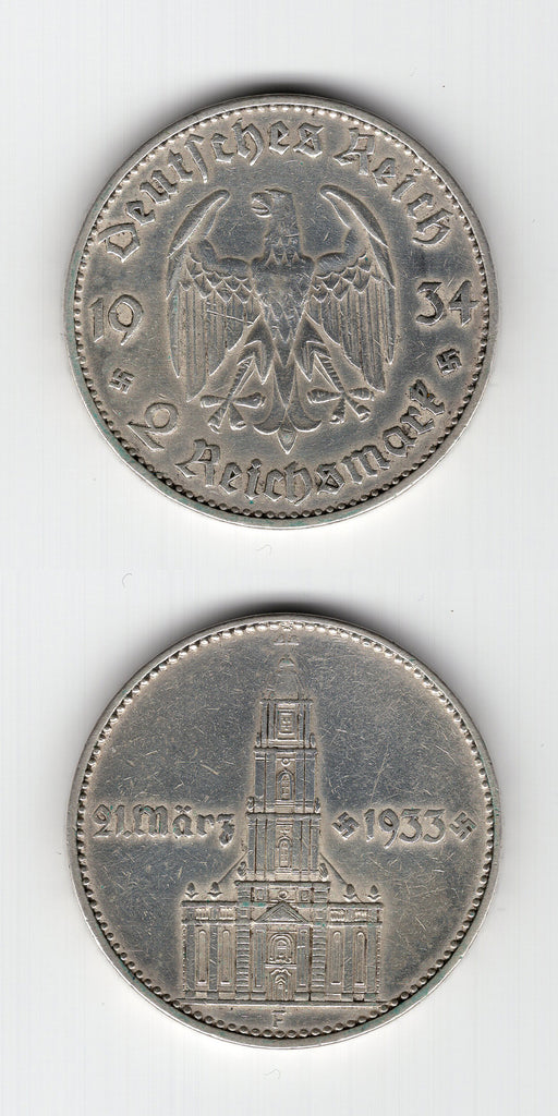 1934 F Germany 2 Reichsmark GVF