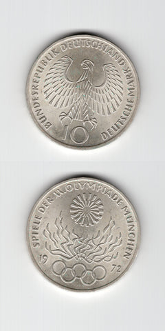 1972 Germany Silver 10 Mark UNC