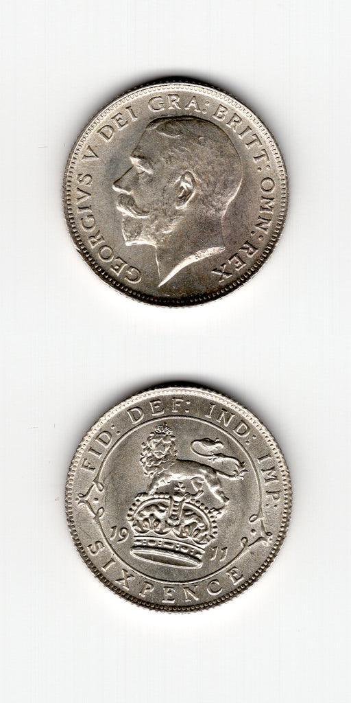 1911 Sixpence BU