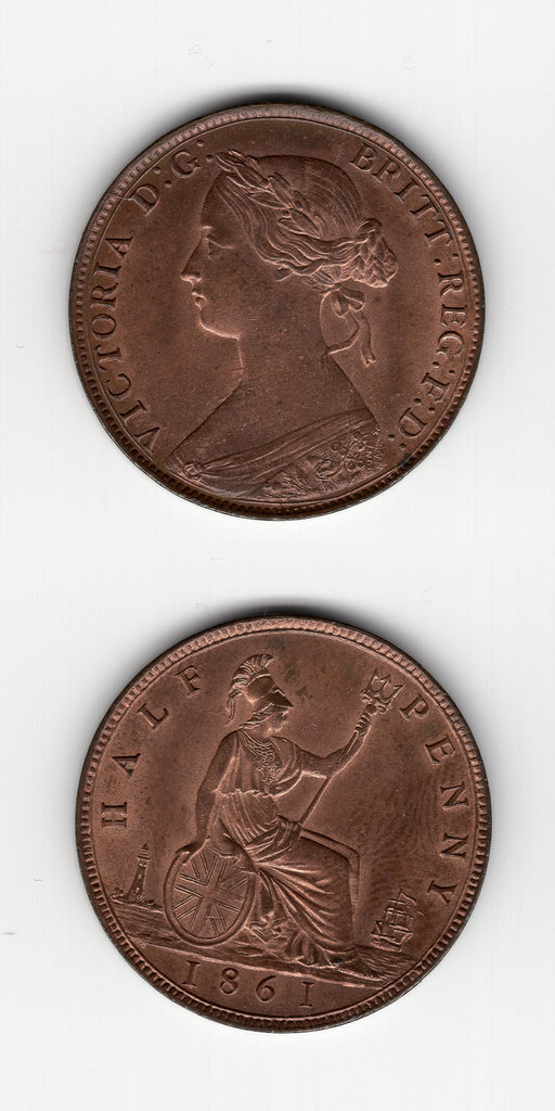 1861 Halfpenny UNC