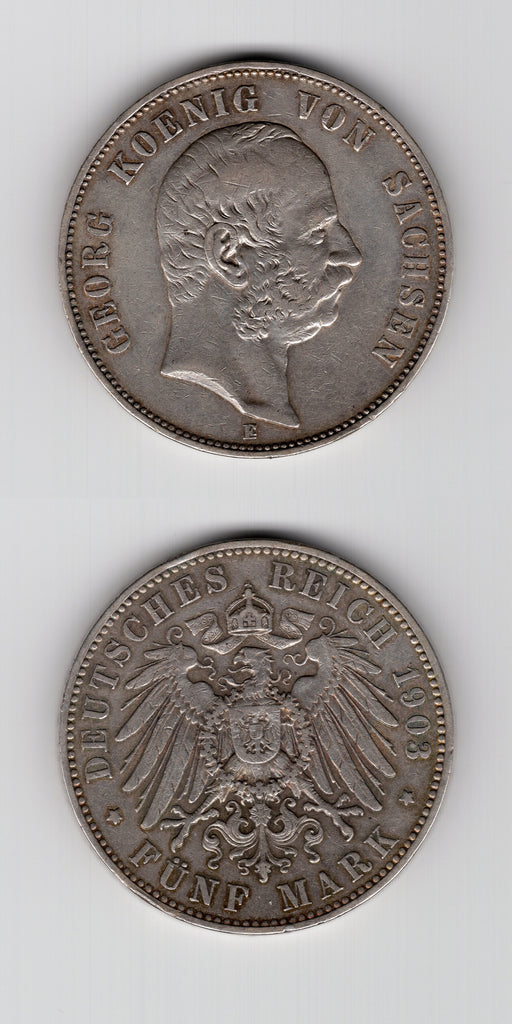 1903 Saxony- Albertine 5 Mark. AEF