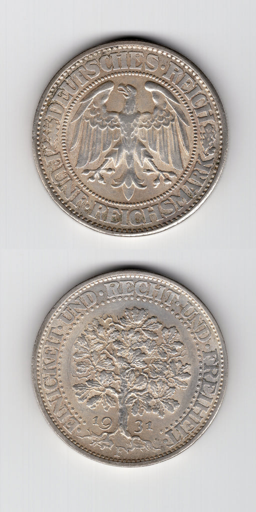 1931. Five Reichsmark GEF