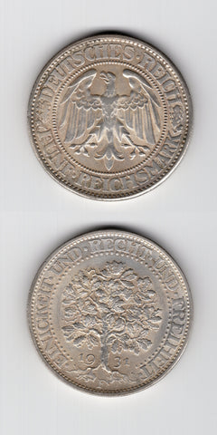 1931. Five Reichsmark GEF
