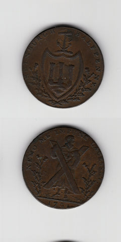 1791 Lothian Halfpenny GVF