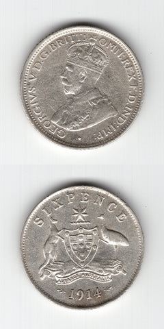 1914 L Sixpence AVF