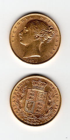 1871 Shield Sovereign EF/GEF