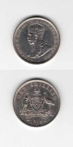 1916 M Australia Shilling EF/GEF