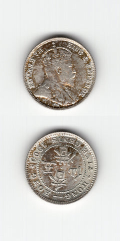 1903 Hong Kong Silver 5 Cents UNC