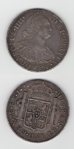 1794 IJ  Peru 8 Reales VF
