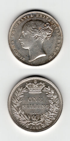 1849 Shilling AUNC