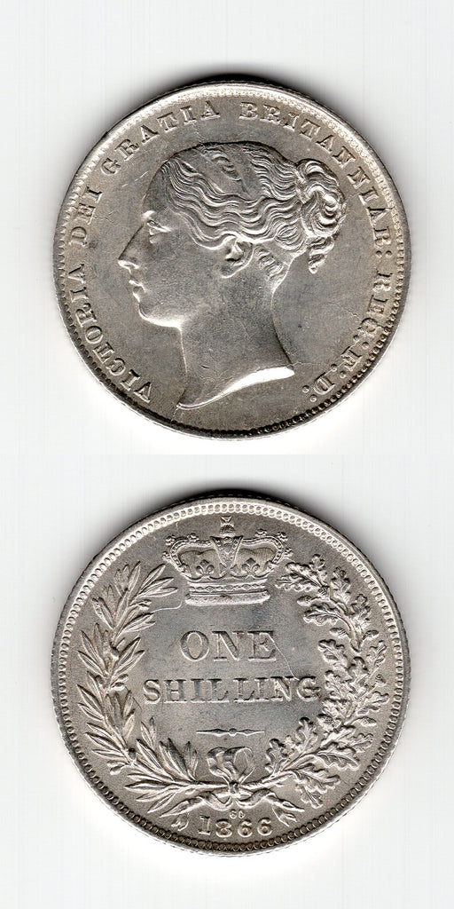 1866 Shilling AUNC