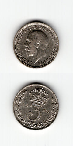 1926 Threepence GVF