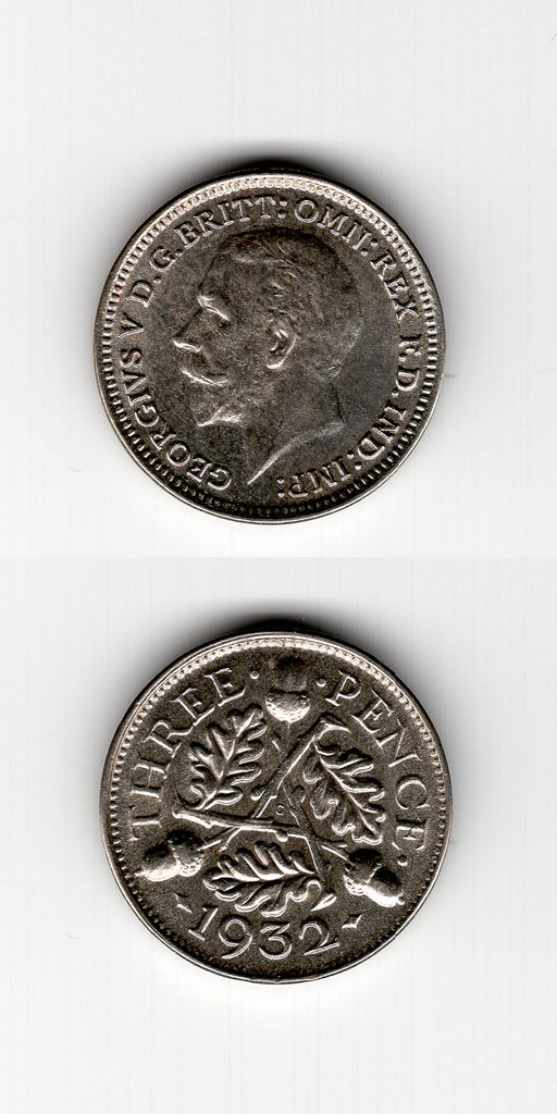 1932 Silver Threepence BU