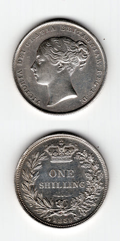 1839 Shilling GEF/AUNC