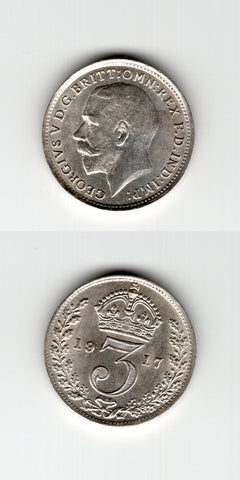 1917 Threepence BU