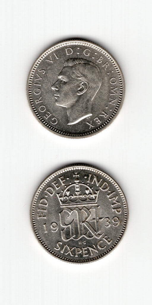 1939 Sixpence BU