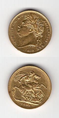 1821 George 4 Sovereign EF