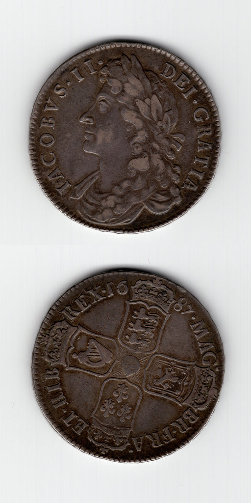 1687 James 11 Halfcrown VF