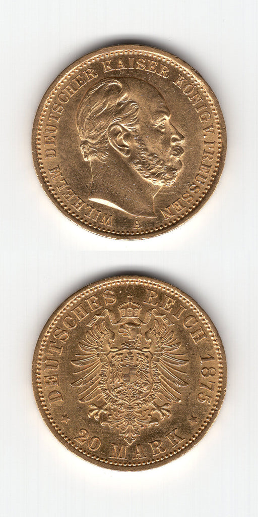 1875A Prussia 20 Mark AUNC