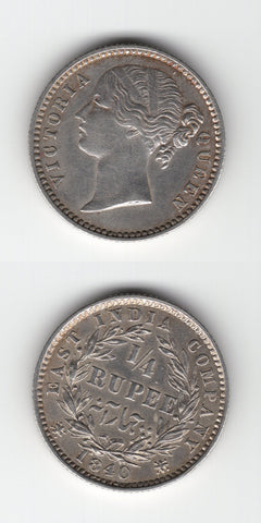 1840 EIC India 1/4 Rupee GVF