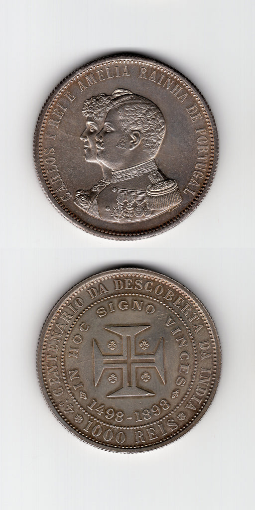 1898 Portugal Silver 1000 Reis AUNC