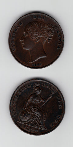 1847 Penny UNC