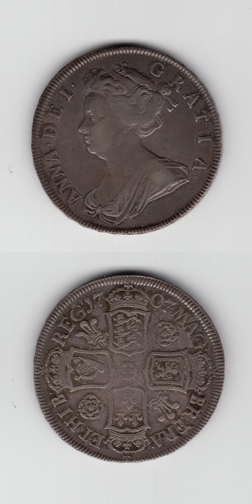 1707 Anne Halfcrown AVF/VF