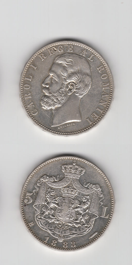 1883 B Romania 5 Lei AEF