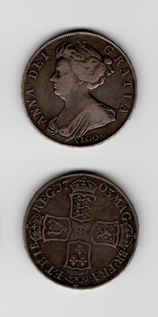 1703 Vigo Halfcrown AVF/VF