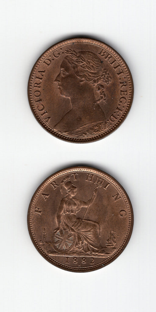1882 H Farthing BU/UNC